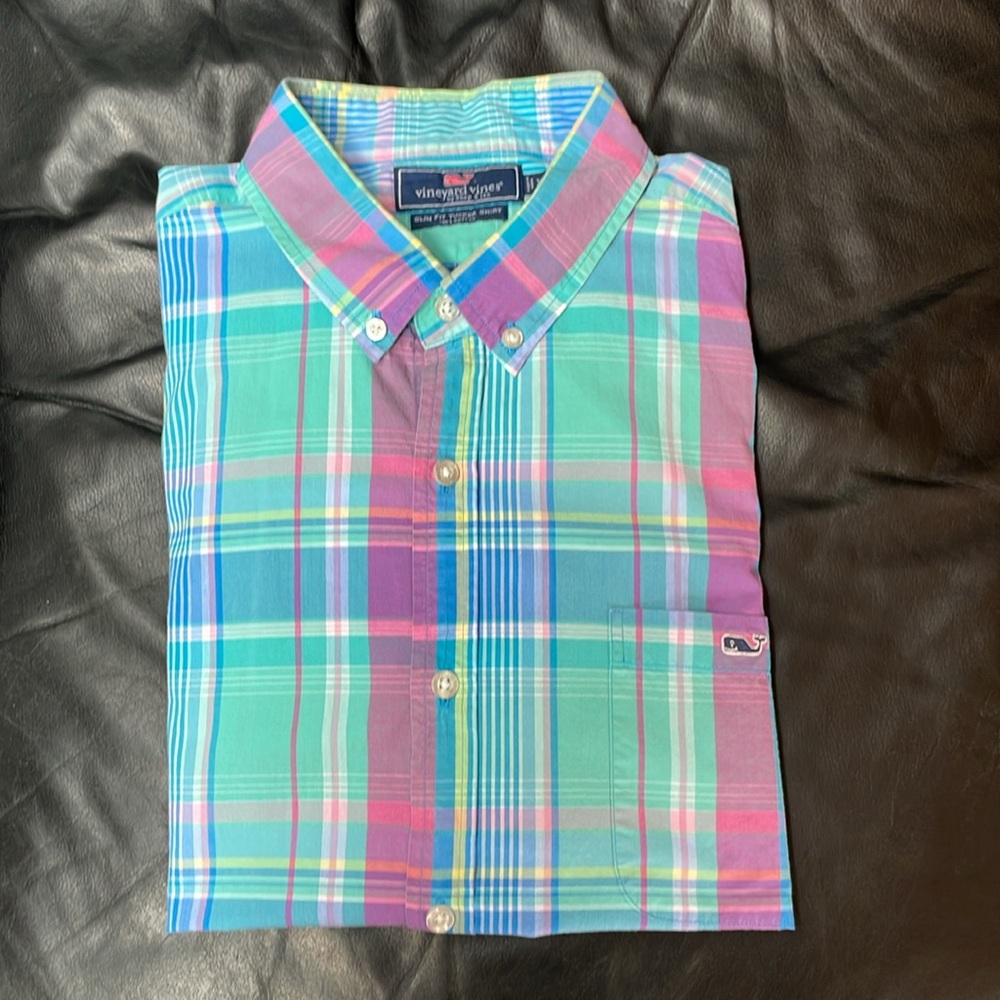 Men’s Vineyard Vines 100% Cotton Slim Fit Tucker Shirt XL